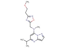 5-isopropyl-N-{[3-(2-methoxyethyl)-1,2,4-oxadiazol-5-yl]methyl}-N-methylpyrazolo[1,5-a]pyrimidin-7-amine