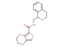 N-(3,4-dihydro-1H-2-benzopyran-1-ylmethyl)-2,3-dihydrothieno[3,4-b][1,4]dioxine-5-carboxamide