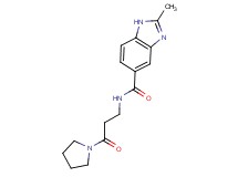 2-methyl-N-(3-oxo-3-pyrrolidin-1-ylpropyl)-1H-benzimidazole-5-carboxamide