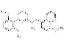 5-(2,6-dimethoxyphenyl)-N-[(8-methoxy-5-quinolinyl)methyl]-N-methyl-1,2,4-triazin-3-amine