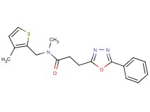 N-methyl-N-[(3-methyl-2-thienyl)methyl]-3-(5-phenyl-1,3,4-oxadiazol-2-yl)propanamide