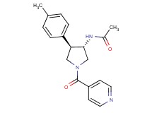N-[(3S*,4R*)-1-isonicotinoyl-4-(4-methylphenyl)-3-pyrrolidinyl]acetamide