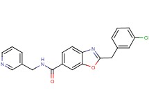 2-(3-chlorobenzyl)-N-(3-pyridinylmethyl)-1,3-benzoxazole-6-carboxamide