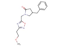 4-benzyl-1-{[3-(2-methoxyethyl)-1,2,4-oxadiazol-5-yl]methyl}pyrrolidin-2-one