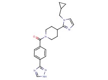 4-[1-(cyclopropylmethyl)-1H-imidazol-2-yl]-1-[4-(1H-1,2,4-triazol-3-yl)benzoyl]piperidine