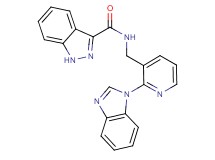 N-{[2-(1H-benzimidazol-1-yl)-3-pyridinyl]methyl}-1H-indazole-3-carboxamide