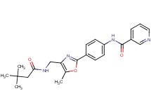 N-[4-(4-{[(3,3-dimethylbutanoyl)amino]methyl}-5-methyl-1,3-oxazol-2-yl)phenyl]nicotinamide