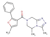 3,5-dimethyl-7-(5-methyl-2-phenyl-3-furoyl)-5,6,7,8-tetrahydro[1,2,4]triazolo[4,3-a]pyrazine
