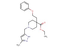 ethyl 1-[(3-methyl-1H-pyrazol-5-yl)methyl]-4-(2-phenoxyethyl)-4-piperidinecarboxylate