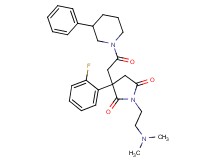 1-[2-(dimethylamino)ethyl]-3-(2-fluorophenyl)-3-[2-oxo-2-(3-phenyl-1-piperidinyl)ethyl]-2,5-pyrrolidinedione