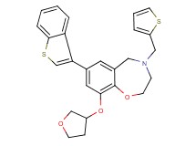 7-(1-benzothien-3-yl)-9-(tetrahydro-3-furanyloxy)-4-(2-thienylmethyl)-2,3,4,5-tetrahydro-1,4-benzoxazepine