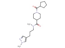 1-(cyclopentylcarbonyl)-N-methyl-N-[3-(1-methyl-1H-pyrazol-4-yl)propyl]-4-piperidinecarboxamide
