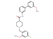 1-(4-fluoro-2-methoxybenzyl)-N-(3'-methoxy-3-biphenylyl)-4-piperidinecarboxamide