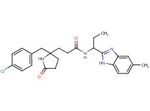 3-[2-(4-chlorobenzyl)-5-oxo-2-pyrrolidinyl]-N-[1-(5-methyl-1H-benzimidazol-2-yl)propyl]propanamide