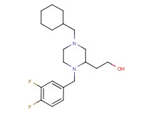 2-[4-(cyclohexylmethyl)-1-(3,4-difluorobenzyl)-2-piperazinyl]ethanol