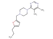 4,5-dimethyl-6-{4-[(5-propyl-2-furyl)methyl]piperazin-1-yl}pyrimidine