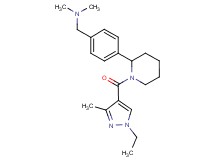 (4-{1-[(1-ethyl-3-methyl-1H-pyrazol-4-yl)carbonyl]-2-piperidinyl}benzyl)dimethylamine