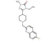 4-ethyl-5-{1-[(6-fluoroquinolin-2-yl)methyl]piperidin-4-yl}-2-methyl-2,4-dihydro-3H-1,2,4-triazol-3-one