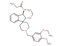 N-[(2R*,3R*)-2-ethoxy-1'-(3-ethoxy-4-methoxybenzyl)-2,3-dihydrospiro[indene-1,4'-piperidin]-3-yl]propanamide