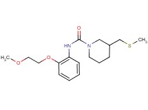 N-[2-(2-methoxyethoxy)phenyl]-3-[(methylthio)methyl]piperidine-1-carboxamide