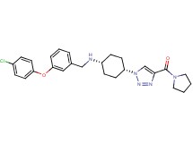[3-(4-chlorophenoxy)benzyl]{cis-4-[4-(1-pyrrolidinylcarbonyl)-1H-1,2,3-triazol-1-yl]cyclohexyl}amine