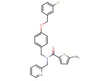 N-{4-[(3-fluorobenzyl)oxy]benzyl}-5-methyl-N-(2-pyridinylmethyl)-2-thiophenecarboxamide