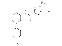 1,5-dimethyl-N-(1'-methyl-1,4'-bipiperidin-3-yl)-1H-pyrazole-3-carboxamide