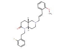 (4aR*,8aS*)-1-[2-(2-fluorophenyl)ethyl]-6-[(2E)-3-(2-methoxyphenyl)-2-propen-1-yl]octahydro-1,6-naphthyridin-2(1H)-one
