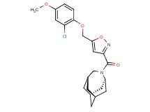 (1R*,3S*,6R*,8S*)-4-({5-[(2-chloro-4-methoxyphenoxy)methyl]-3-isoxazolyl}carbonyl)-4-azatricyclo[4.3.1.1~3,8~]undecane