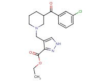 ethyl 4-{[3-(3-chlorobenzoyl)-1-piperidinyl]methyl}-1H-pyrazole-3-carboxylate
