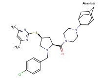 2-{[(3S,5S)-5-{[4-(2-adamantyl)-1-piperazinyl]carbonyl}-1-(4-chlorobenzyl)-3-pyrrolidinyl]thio}-4,6-dimethylpyrimidine