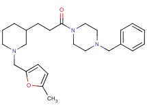 1-benzyl-4-(3-{1-[(5-methyl-2-furyl)methyl]-3-piperidinyl}propanoyl)piperazine