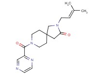 2-(3-methyl-2-buten-1-yl)-8-(2-pyrazinylcarbonyl)-2,8-diazaspiro[4.5]decan-3-one