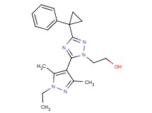 2-[5-(1-ethyl-3,5-dimethyl-1H-pyrazol-4-yl)-3-(1-phenylcyclopropyl)-1H-1,2,4-triazol-1-yl]ethanol