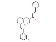 N-ethyl-N-({1-[2-(3-fluorophenyl)ethyl]-3-piperidinyl}methyl)-3-(2-pyridinyl)propanamide
