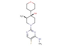 (3R*,4R*)-1-[5-fluoro-4-(methylamino)-2-pyrimidinyl]-3-methyl-4-(tetrahydro-2H-pyran-4-yl)-4-piperidinol