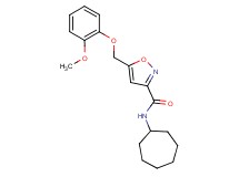 N-cycloheptyl-5-[(2-methoxyphenoxy)methyl]-3-isoxazolecarboxamide