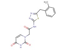 2-(2,4-dioxo-3,4-dihydropyrimidin-1(2H)-yl)-N-[5-(2-methylbenzyl)-1,3,4-thiadiazol-2-yl]acetamide