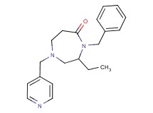 4-benzyl-3-ethyl-1-(4-pyridinylmethyl)-1,4-diazepan-5-one
