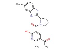 1-(6-hydroxy-2-methyl-5-{[2-(6-methyl-1H-benzimidazol-2-yl)-1-pyrrolidinyl]carbonyl}-3-pyridinyl)ethanone