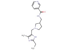 N-({1-[(2-ethyl-4-methyl-1H-imidazol-5-yl)methyl]pyrrolidin-3-yl}methyl)nicotinamide