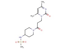 N-{1-[3-(4,6-dimethyl-2-oxopyrimidin-1(2H)-yl)propanoyl]piperidin-4-yl}methanesulfonamide
