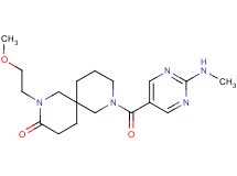 2-(2-methoxyethyl)-8-{[2-(methylamino)-5-pyrimidinyl]carbonyl}-2,8-diazaspiro[5.5]undecan-3-one