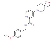 N-(4-methoxybenzyl)-4-(1-oxa-7-azaspiro[3.5]non-7-yl)-2-pyridinecarboxamide