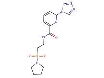 N-[2-(pyrrolidin-1-ylsulfonyl)ethyl]-6-(4H-1,2,4-triazol-4-yl)pyridine-2-carboxamide