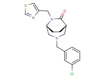 (1S*,5R*)-3-(3-chlorobenzyl)-6-(1,3-thiazol-4-ylmethyl)-3,6-diazabicyclo[3.2.2]nonan-7-one