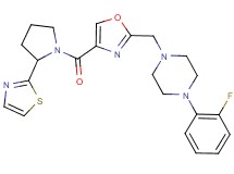 1-(2-fluorophenyl)-4-[(4-{[2-(1,3-thiazol-2-yl)-1-pyrrolidinyl]carbonyl}-1,3-oxazol-2-yl)methyl]piperazine