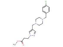 methyl 3-(4-{[4-(4-chlorobenzyl)-1-piperazinyl]methyl}-1H-pyrazol-1-yl)propanoate