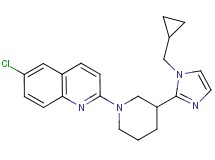 6-chloro-2-{3-[1-(cyclopropylmethyl)-1H-imidazol-2-yl]-1-piperidinyl}quinoline
