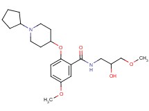 2-[(1-cyclopentyl-4-piperidinyl)oxy]-N-(2-hydroxy-3-methoxypropyl)-5-methoxybenzamide